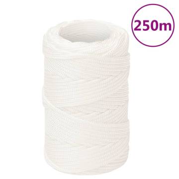 Boat Rope Full White 2mm 250m Polypropylene - Durable & Versatile