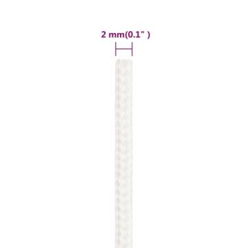 Boat Rope Full White 2mm 250m Polypropylene - Durable & Versatile