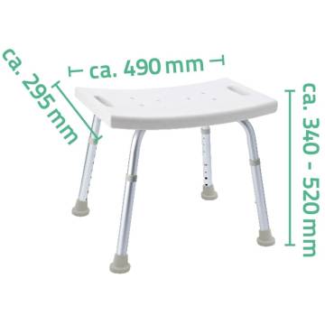 RIDDER Bathroom Stool White - Maximum 150 kg Load Capacity