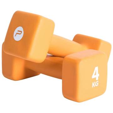 Pure2Improve 2x4 kg Neoprene Dumbbell Set - Orange