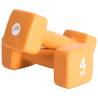 Pure2Improve 2x4 kg Neoprene Dumbbell Set - Orange