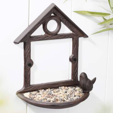 HI Hanging Bird Feeder - House Shape, 18 cm Brown