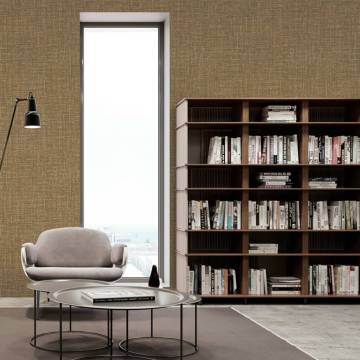 DUTCH WALLCOVERINGS Thread Brown Wallpaper - Easy Application