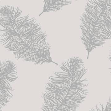 DUTCH WALLCOVERINGS Fawning Feather Light Grey Wallpaper