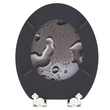 SCHÜTTE Grey Steel Toilet Seat with Soft-Close - Comfort & Style