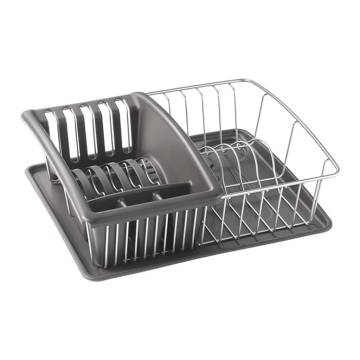 Metaltex Aquatex Plus Grey Dish Drainer | Durable & Stylish