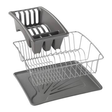 Metaltex Aquatex Plus Grey Dish Drainer | Durable & Stylish