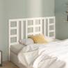 Stylish White Bed Headboard - Solid Pine Wood 141x4x100 cm