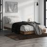 Bed Frame Smoked Oak 90x200 cm Engineered Wood Colour smoked oak Size 90 x 200 cm 