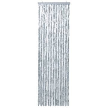 Insect Curtain White & Grey 90x200 cm | Chenille Design