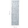 Insect Curtain White & Grey 90x200 cm | Chenille Design