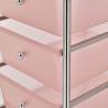 4-Drawer Mobile Storage Trolley - Pink Plastic | Hipo Market