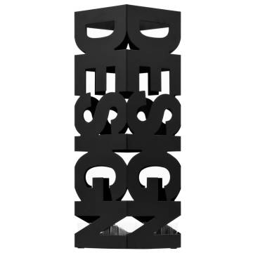 Stylish Black Steel Umbrella Stand | HipoMarket UK