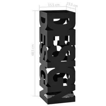 Stylish Black Steel Umbrella Stand | HipoMarket UK