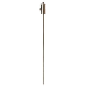 Esschert Design Oil Torch On Pole - Stylish Stainless Steel Garden Lig