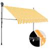 Manual Retractable Awning with LED 300 cm White and Orange Colour orange Quantity in Package 1 Width 300 cm 