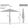 Madison Parasol Paros II Luxe 300 cm Ecru - Stylish Outdoor Shade