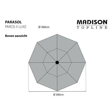 Madison Parasol Paros II Luxe 300 cm Ecru - Stylish Outdoor Shade