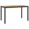 Garden Table Black & Brown 123x60 cm | Hipomarket UK