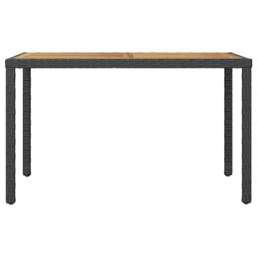 Garden Table Black & Brown 123x60 cm | Hipomarket UK