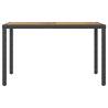 Garden Table Black & Brown 123x60 cm | Hipomarket UK