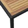 Garden Table Black & Brown 123x60 cm | Hipomarket UK