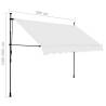 Manual Retractable Awning with LED - 300 cm Cream