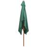 Elegant Green Wooden Parasol 200x300 cm | HipoMarket