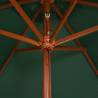 Elegant Green Wooden Parasol 200x300 cm | HipoMarket