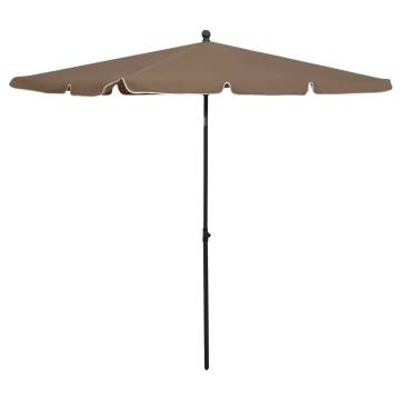 Garden Parasol with Pole 210x140 cm - Taupe | HipoMarket