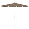 Garden Parasol with Pole 210x140 cm Taupe Colour taupe Quantity in Package 1 