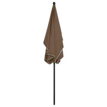 Garden Parasol with Pole 210x140 cm - Taupe | HipoMarket