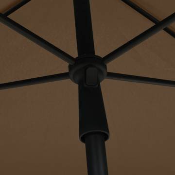 Garden Parasol with Pole 210x140 cm - Taupe | HipoMarket