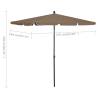 Garden Parasol with Pole 210x140 cm - Taupe | HipoMarket