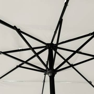 3-Tier Parasol with Aluminium Pole - Sand 2.5x2.5 m