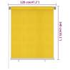 Outdoor Roller Blind 120x140 cm - Yellow HDPE | Hipo Market