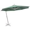 Hanging Parasol 350 cm Green Aluminium Pole | HipoMarket