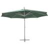 Hanging Parasol 350 cm Green Aluminium Pole | HipoMarket