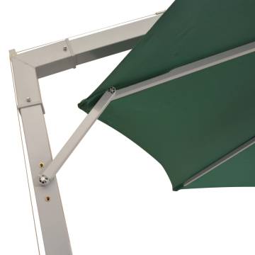 Hanging Parasol 350 cm Green Aluminium Pole | HipoMarket