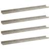 4 pcs Wall Shelves - Concrete Grey 80x9x3 cm | HiPo Market