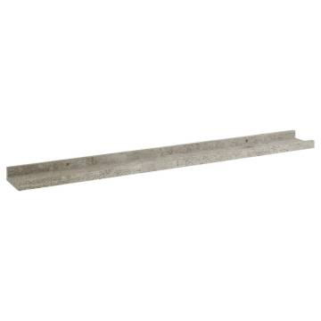 4 pcs Wall Shelves - Concrete Grey 80x9x3 cm | HiPo Market