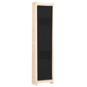 6-Panel Room Divider Black - Stylish Privacy Screen | HiPO Market