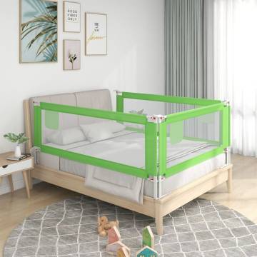 Toddler Safety Bed Rail Green - 180x25 cm Fabric | Hipomarket