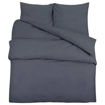 Duvet Cover Set Anthracite 225x220 cm - Soft Microfiber