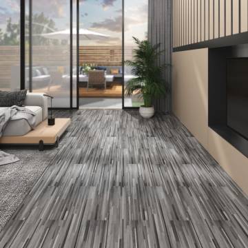 Non Self-adhesive PVC Flooring Planks 5.26 m² - Striped Grey