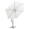 Cantilever Umbrella 3m Sand White - UV Protection & Comfort