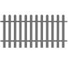 Picket Fence WPC 200x100 cm Colour grey Size 100 cm Quantity in Package 1 