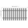 Picket Fence WPC 200x100 cm - Durable Garden Barrier