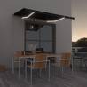 Manual Retractable Awning with LED 300x250 cm Anthracite Colour anthracite Size 300 x 250 cm Quantity in Package 1 