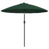 Green Outdoor Parasol with Aluminium Pole - 270 cm